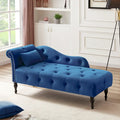 Chaise longue en velours capitonné de 60,6 po avec clous décoratifs