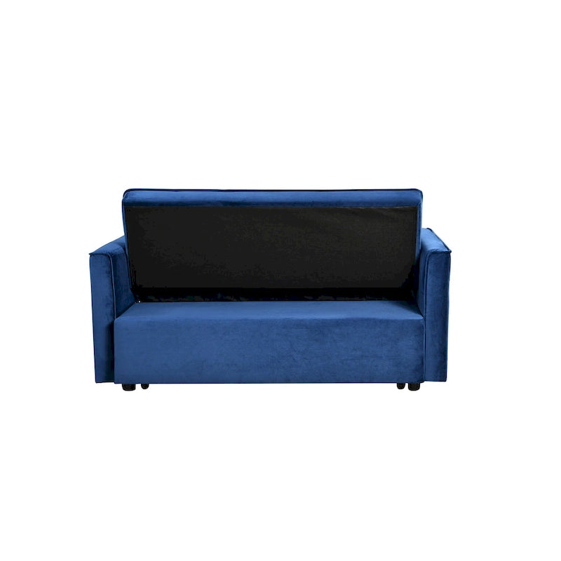 Canapé Futon Moderne en Velours avec Lit Escamotable