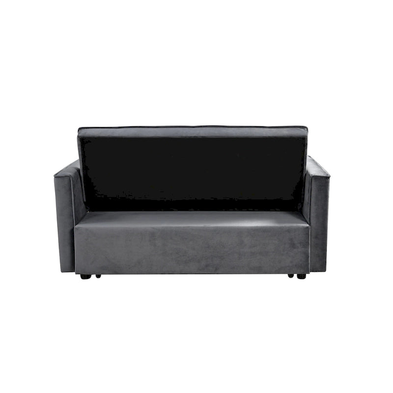 Canapé Futon Moderne en Velours avec Lit Escamotable