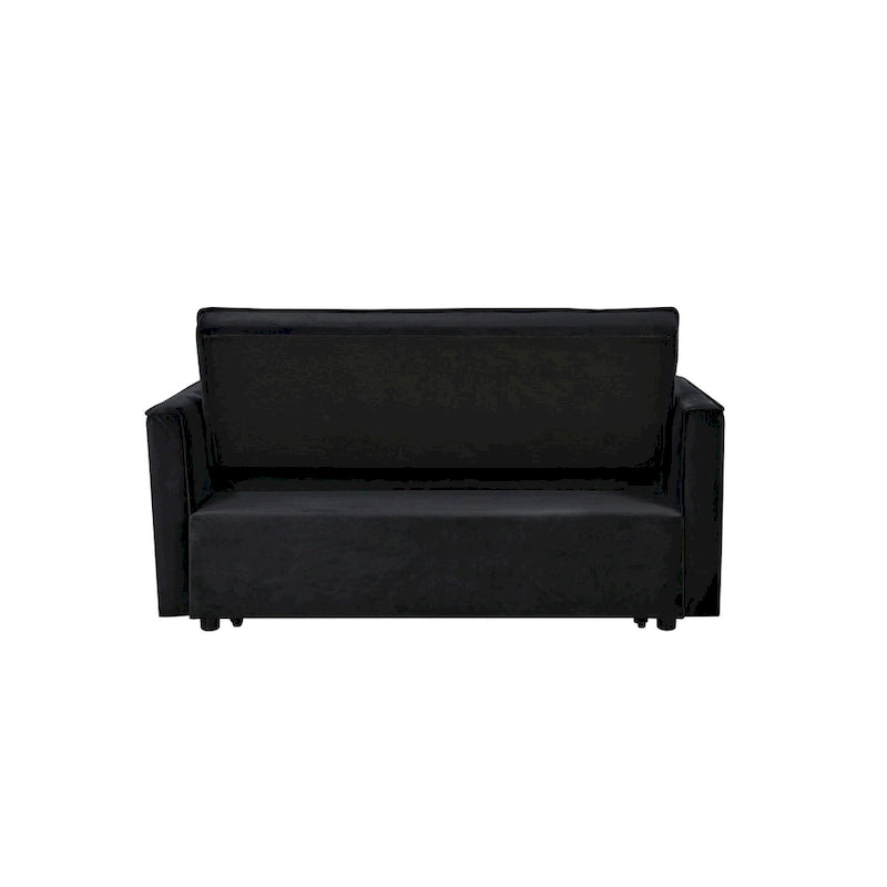 Canapé Futon Moderne en Velours avec Lit Escamotable