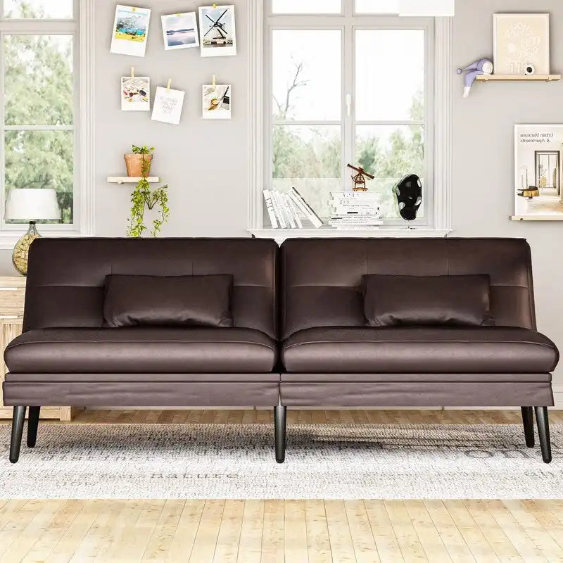 Canapé-lit futon convertible, canapé-lit dossier réglable 5 positions
