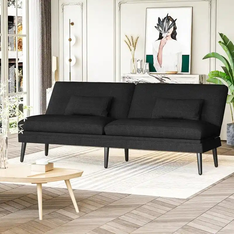 Canapé-lit futon convertible, canapé-lit dossier réglable 5 positions