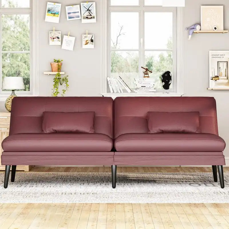 Canapé-lit futon convertible, canapé-lit dossier réglable 5 positions