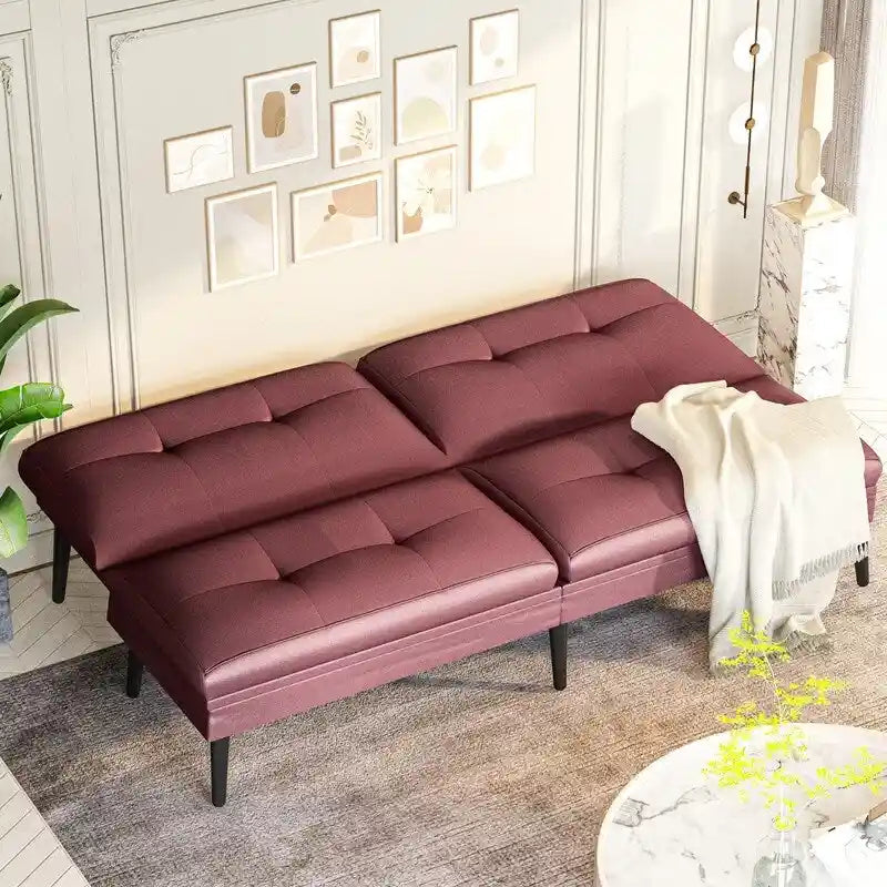 Canapé-lit futon convertible, canapé-lit dossier réglable 5 positions