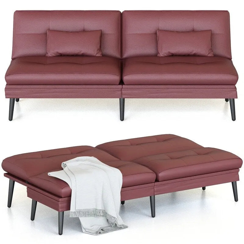 Canapé-lit futon convertible, canapé-lit dossier réglable 5 positions