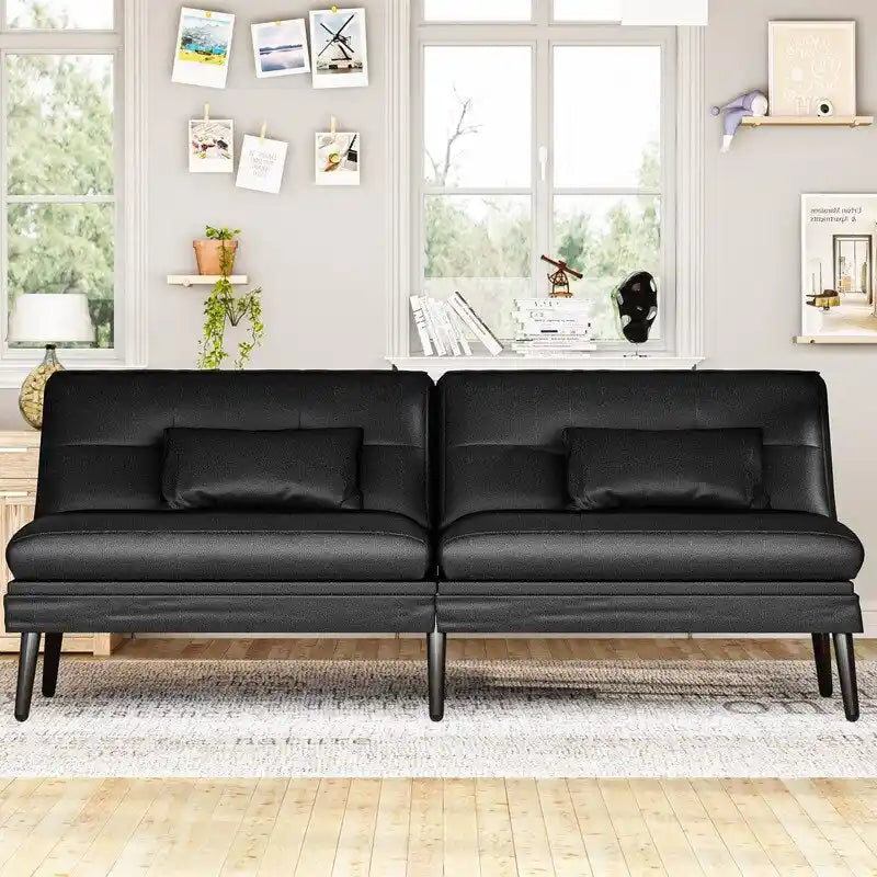 Canapé-lit futon convertible, canapé-lit dossier réglable 5 positions