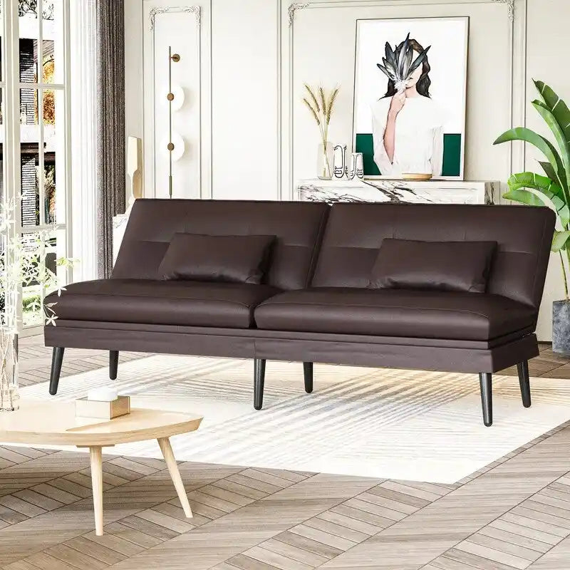 Canapé-lit futon convertible, canapé-lit dossier réglable 5 positions
