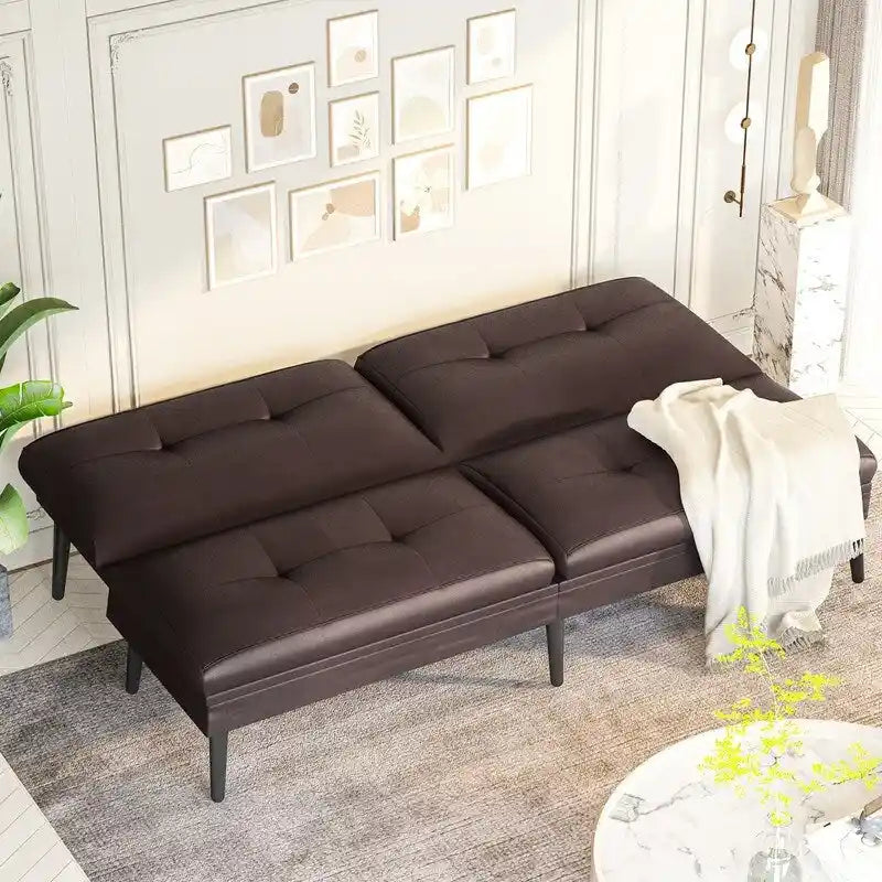 Canapé-lit futon convertible, canapé-lit dossier réglable 5 positions