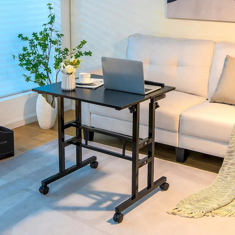 Bureau d'ordinateur inclinable et réglable pour position debout, mobile