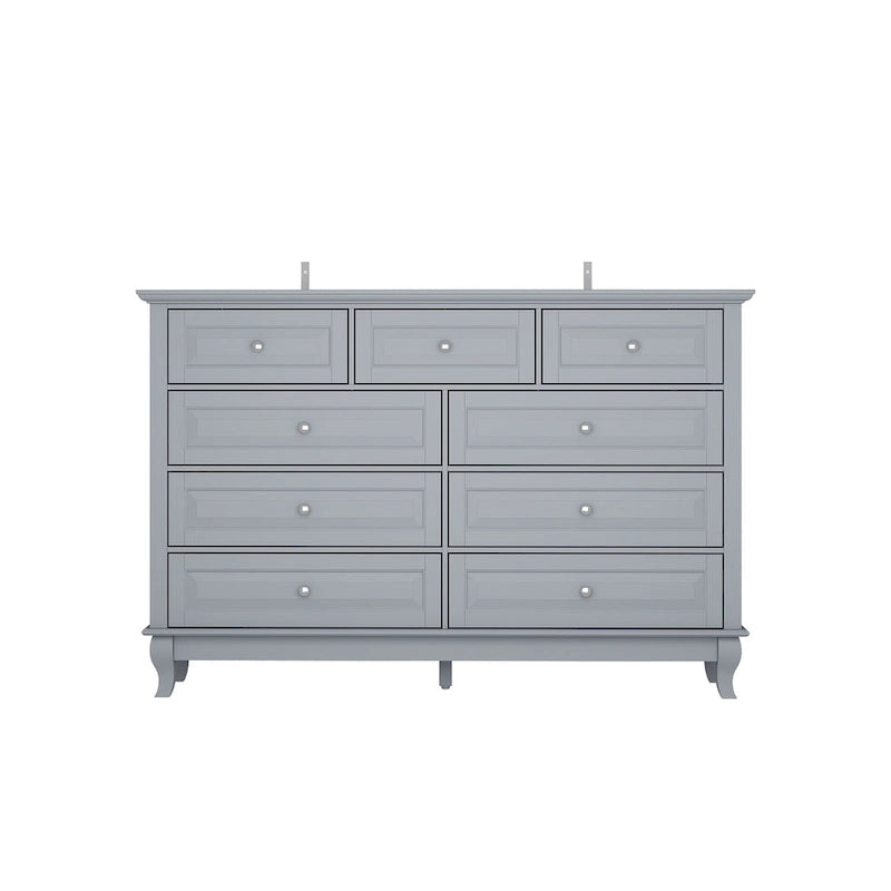 Commode à 9 tiroirs : Commode spacieuse au design épuré, laquée