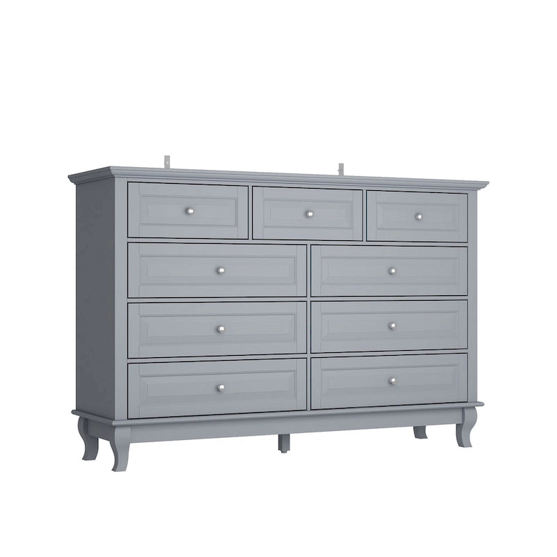 Commode à 9 tiroirs : Commode spacieuse au design épuré, laquée