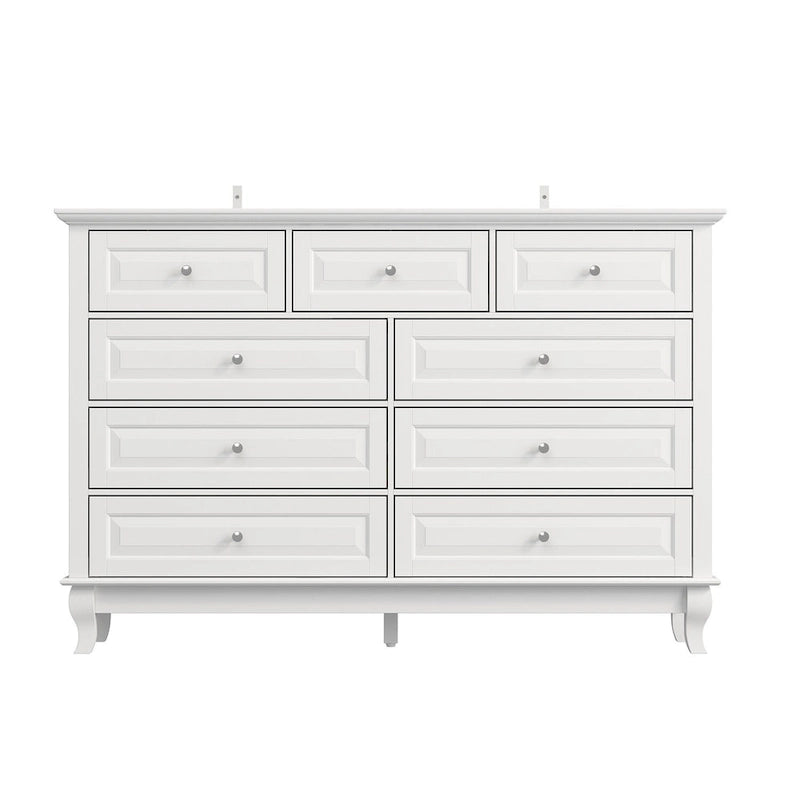 Commode à 9 tiroirs : Commode spacieuse au design épuré, laquée