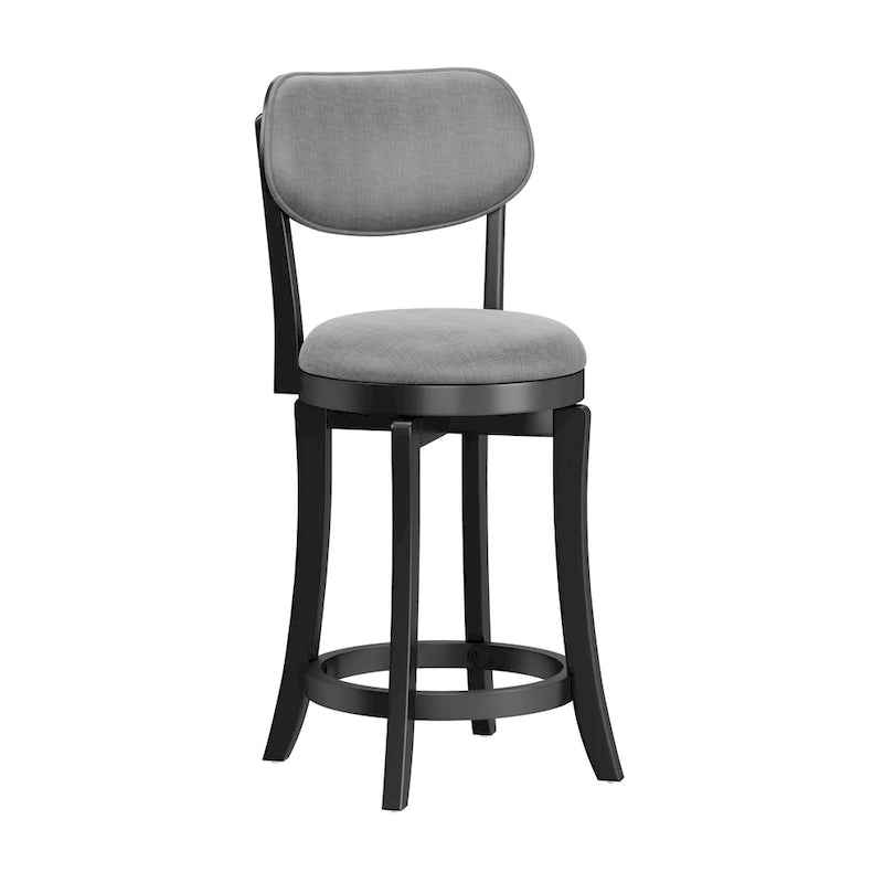 Tabouret de comptoir pivotant en bois rembourré