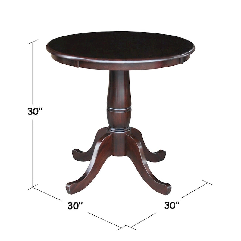 Table piédestal ronde de 30 pouces