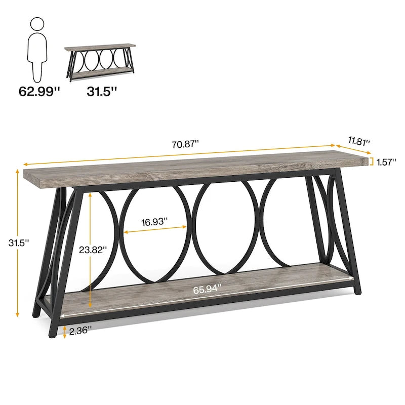 Console extra longue Table d'appoint canapé pour salon