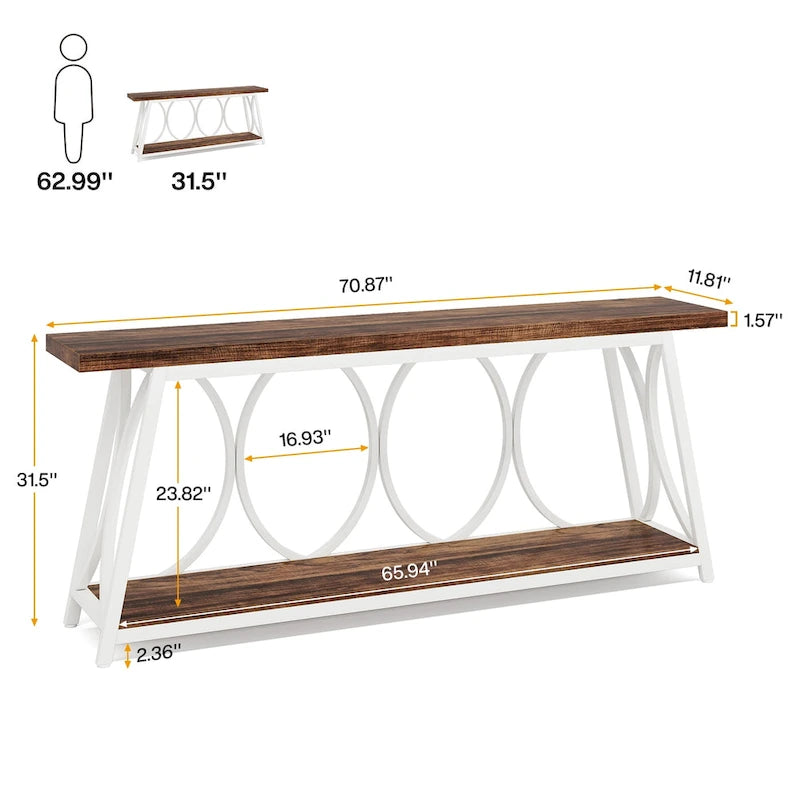 Console extra longue Table d'appoint canapé pour salon