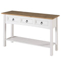 Console de table en bois Wood Hall 3 tiroirs