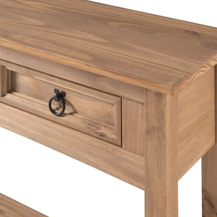 Console de table en bois Wood Hall 3 tiroirs