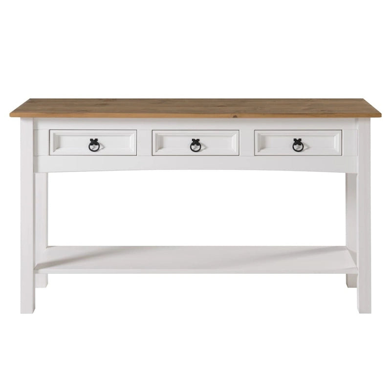 Console de table en bois Wood Hall 3 tiroirs