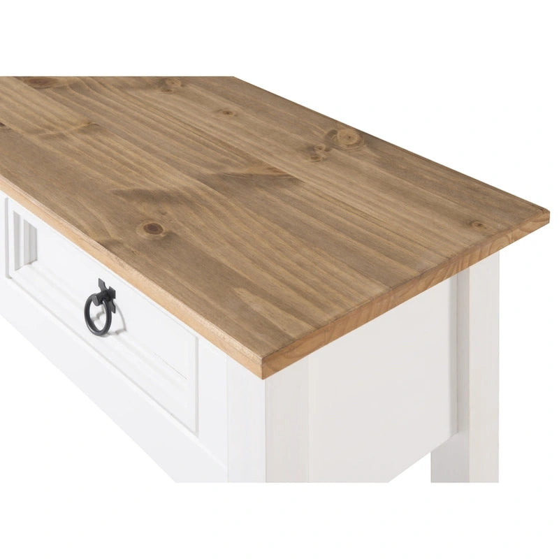 Console de table en bois Wood Hall 3 tiroirs