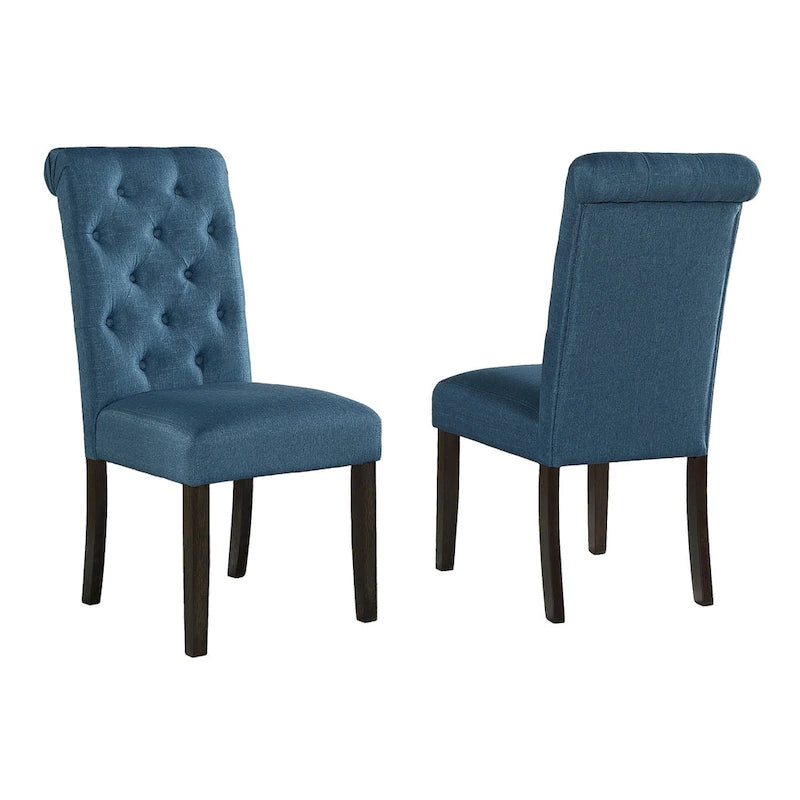 Chaise de salle à manger capitonnée en bois massif (lot de 2)