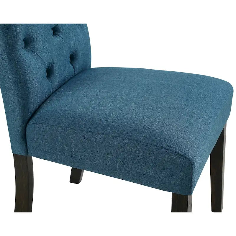 Chaise de salle à manger capitonnée en bois massif (lot de 2)