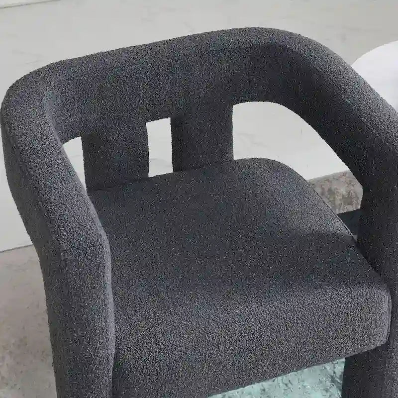 Fauteuil rembourré en bouclette de 61 cm de large (lot de 2)