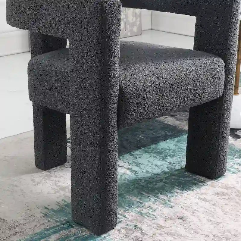 Fauteuil rembourré en bouclette de 61 cm de large (lot de 2)