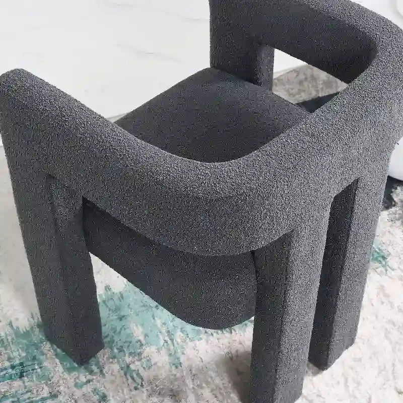 Fauteuil rembourré en bouclette de 61 cm de large (lot de 2)