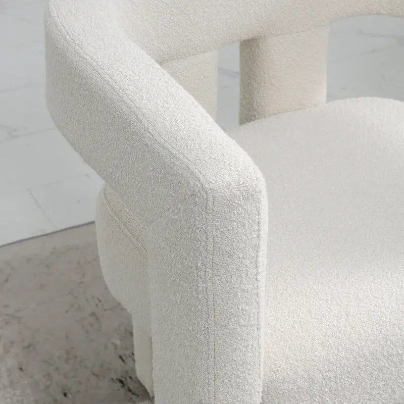 Fauteuil rembourré en bouclette de 61 cm de large (lot de 2)