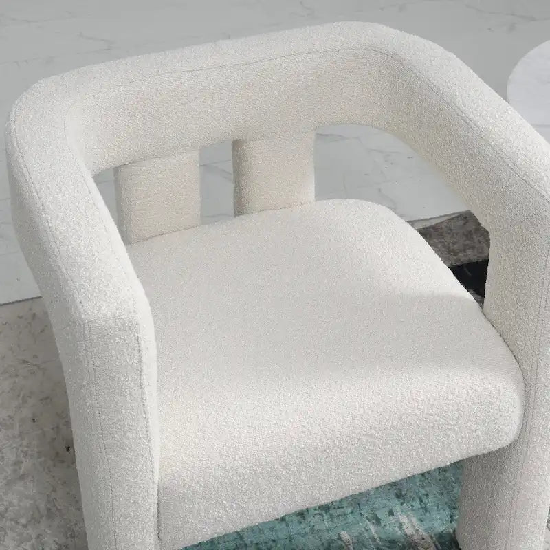 Fauteuil rembourré en bouclette de 61 cm de large (lot de 2)