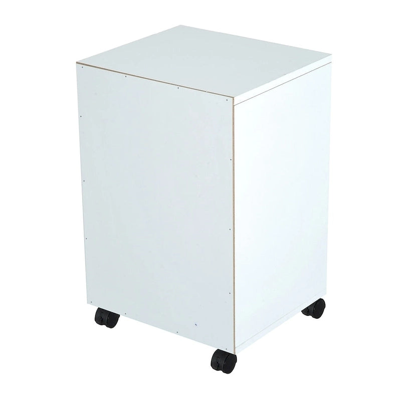 Chariot d'imprimante mobile 24" avec 2 tiroirs, blanc
