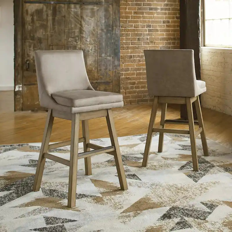 Tabouret pivotant rembourré (lot de 2)