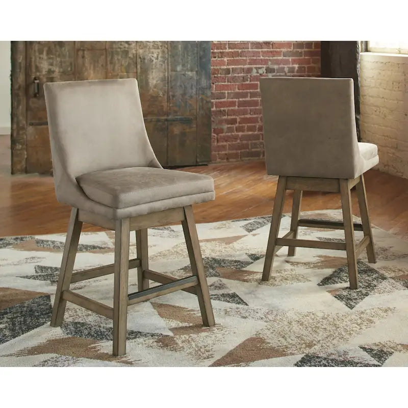 Tabouret pivotant rembourré (lot de 2)