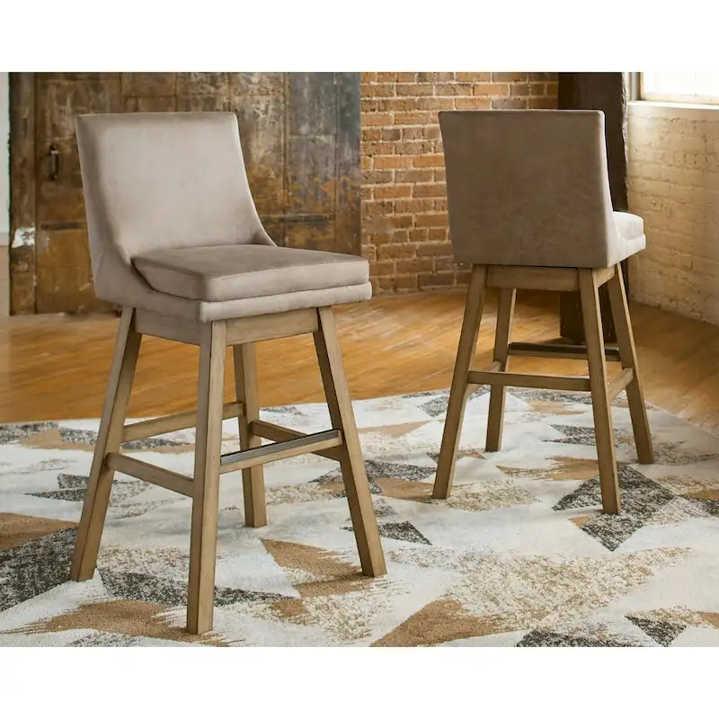 Tabouret pivotant rembourré (lot de 2)