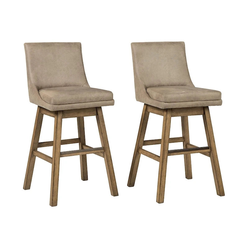 Tabouret pivotant rembourré (lot de 2)