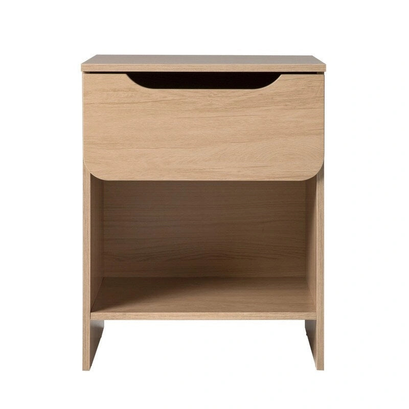 Table de chevet minimaliste moderne avec 1 tiroir et casier de rangement