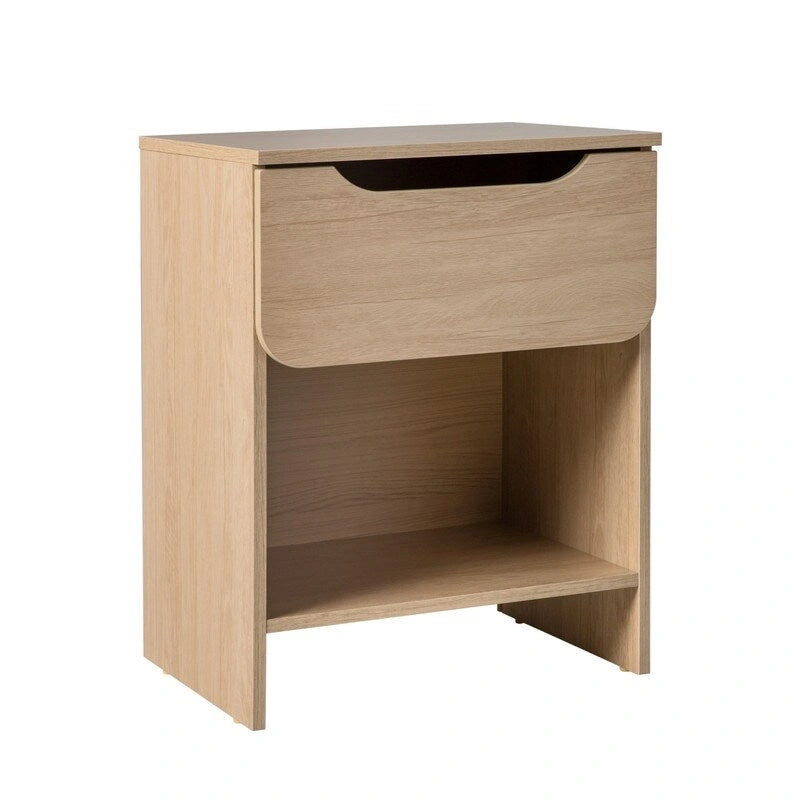Table de chevet minimaliste moderne avec 1 tiroir et casier de rangement