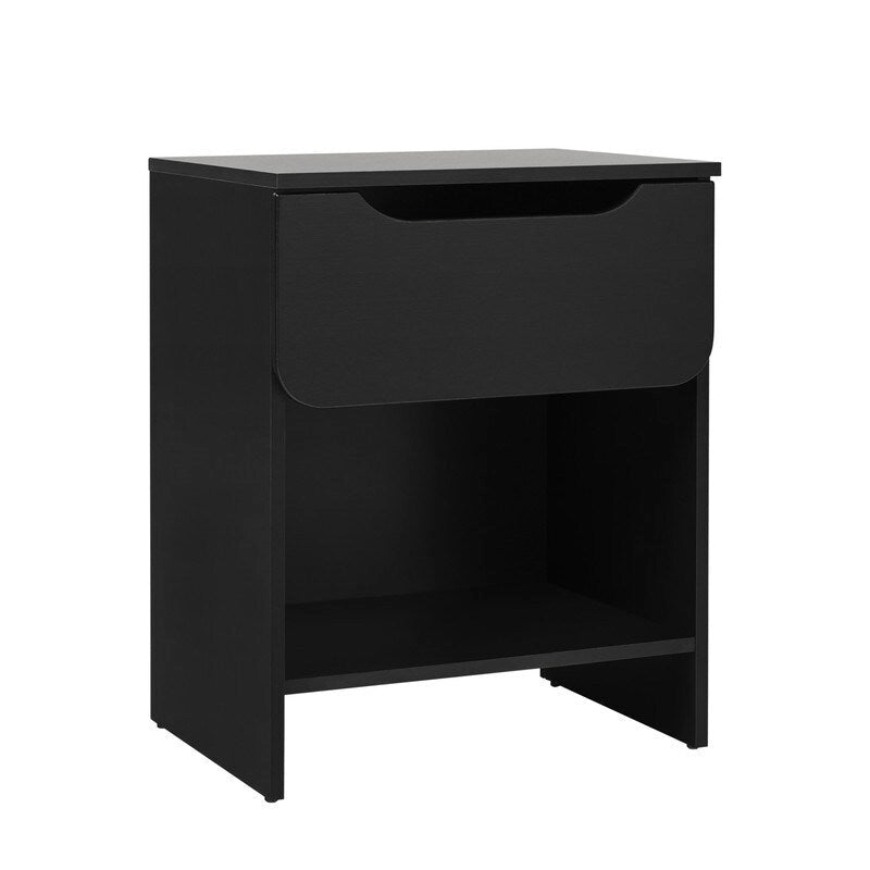 Table de chevet minimaliste moderne avec 1 tiroir et casier de rangement