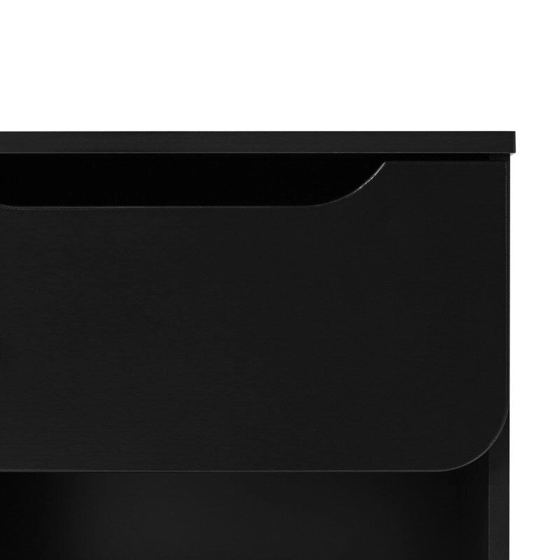 Table de chevet minimaliste moderne avec 1 tiroir et casier de rangement