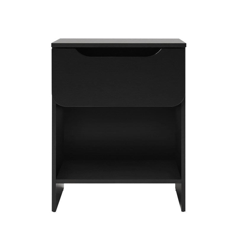 Table de chevet minimaliste moderne avec 1 tiroir et casier de rangement