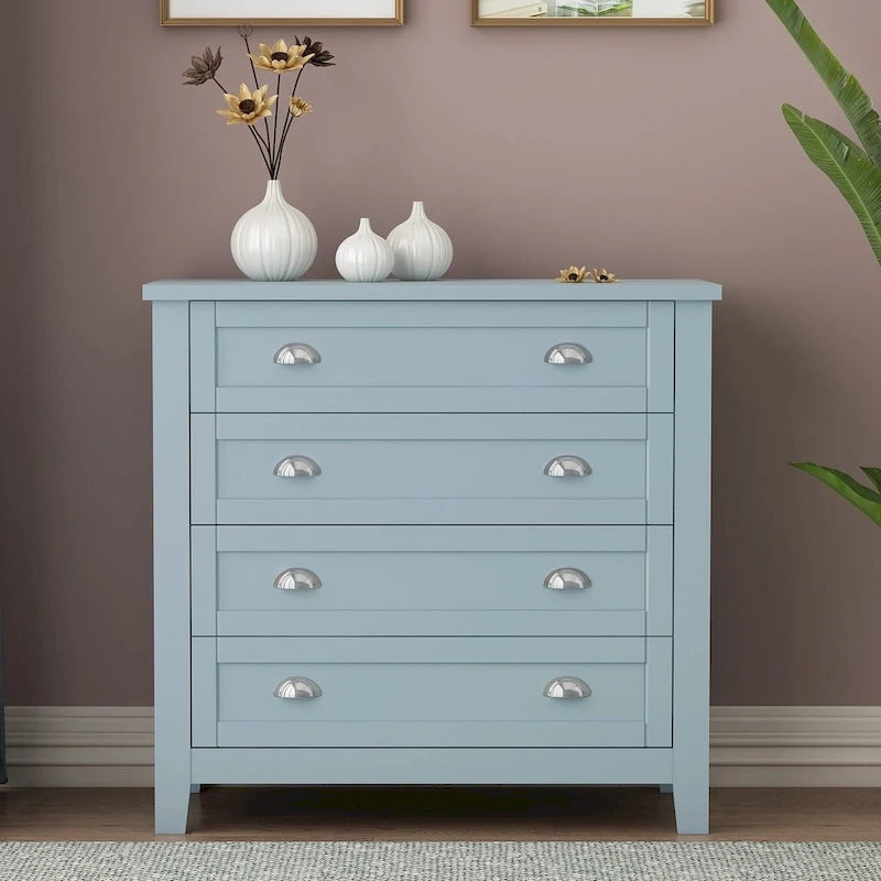 Commode moderne à tiroirs avec cadre en bois massif