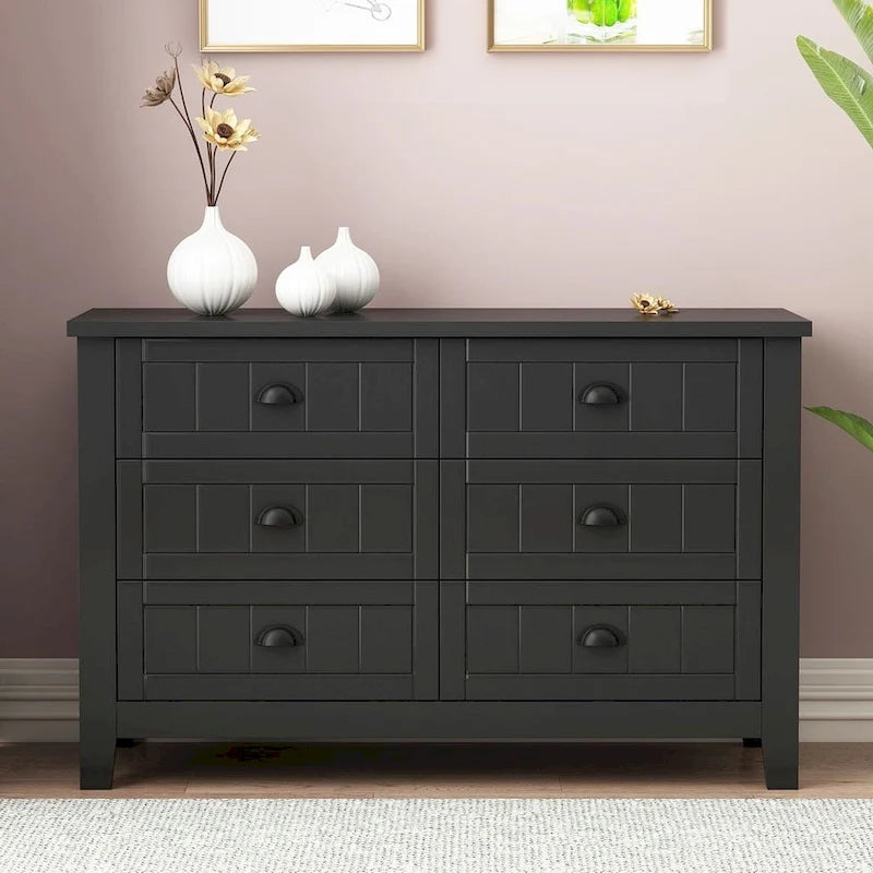 Commode moderne à tiroirs avec cadre en bois massif