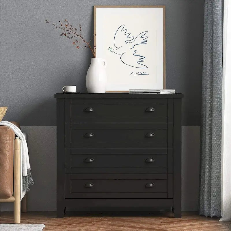 Commode moderne à tiroirs avec cadre en bois massif