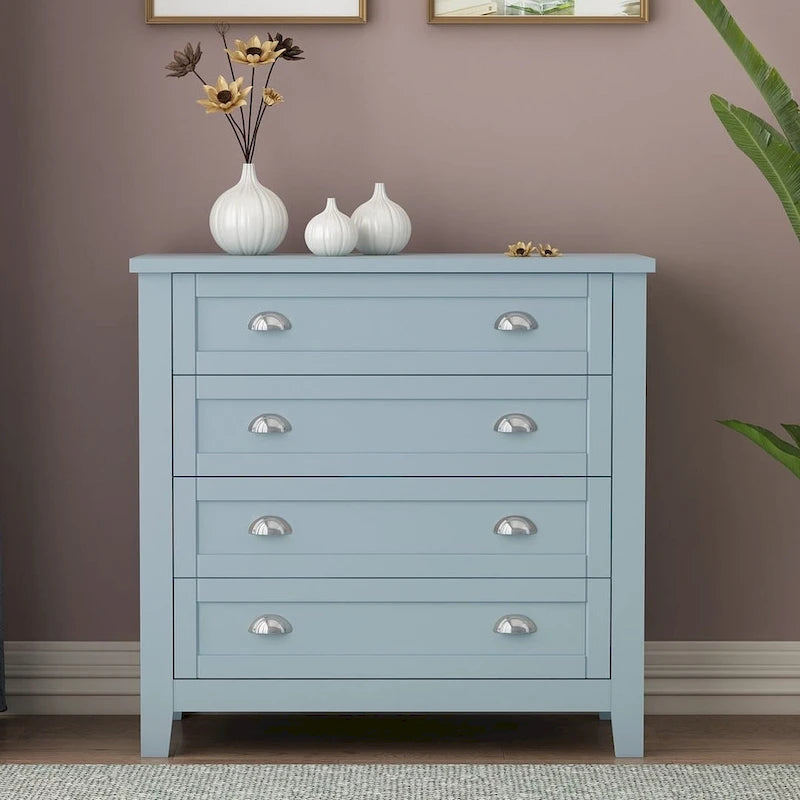 Commode moderne à tiroirs avec cadre en bois massif