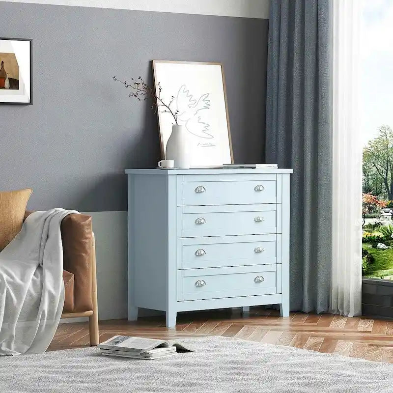 Commode moderne à tiroirs avec cadre en bois massif
