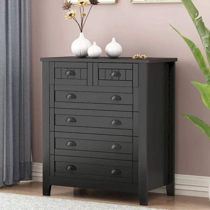 Commode moderne à tiroirs avec cadre en bois massif