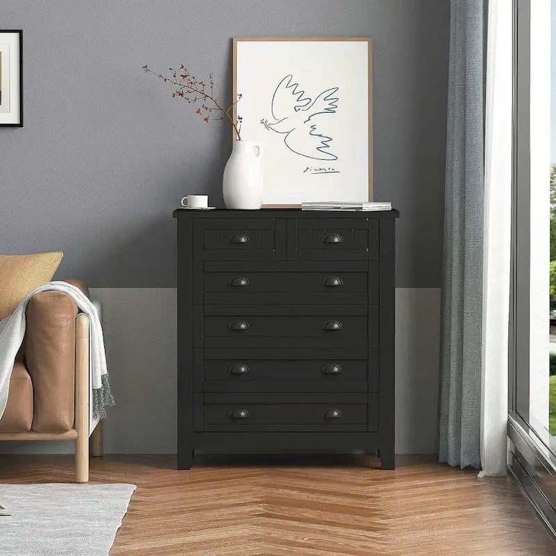 Commode moderne à tiroirs avec cadre en bois massif