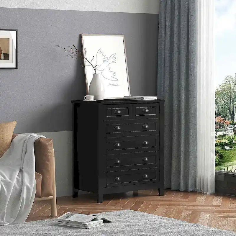 Commode moderne à tiroirs avec cadre en bois massif