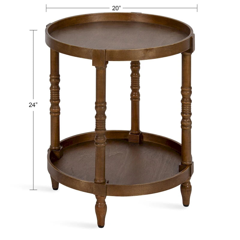 Table d'appoint ronde en bois